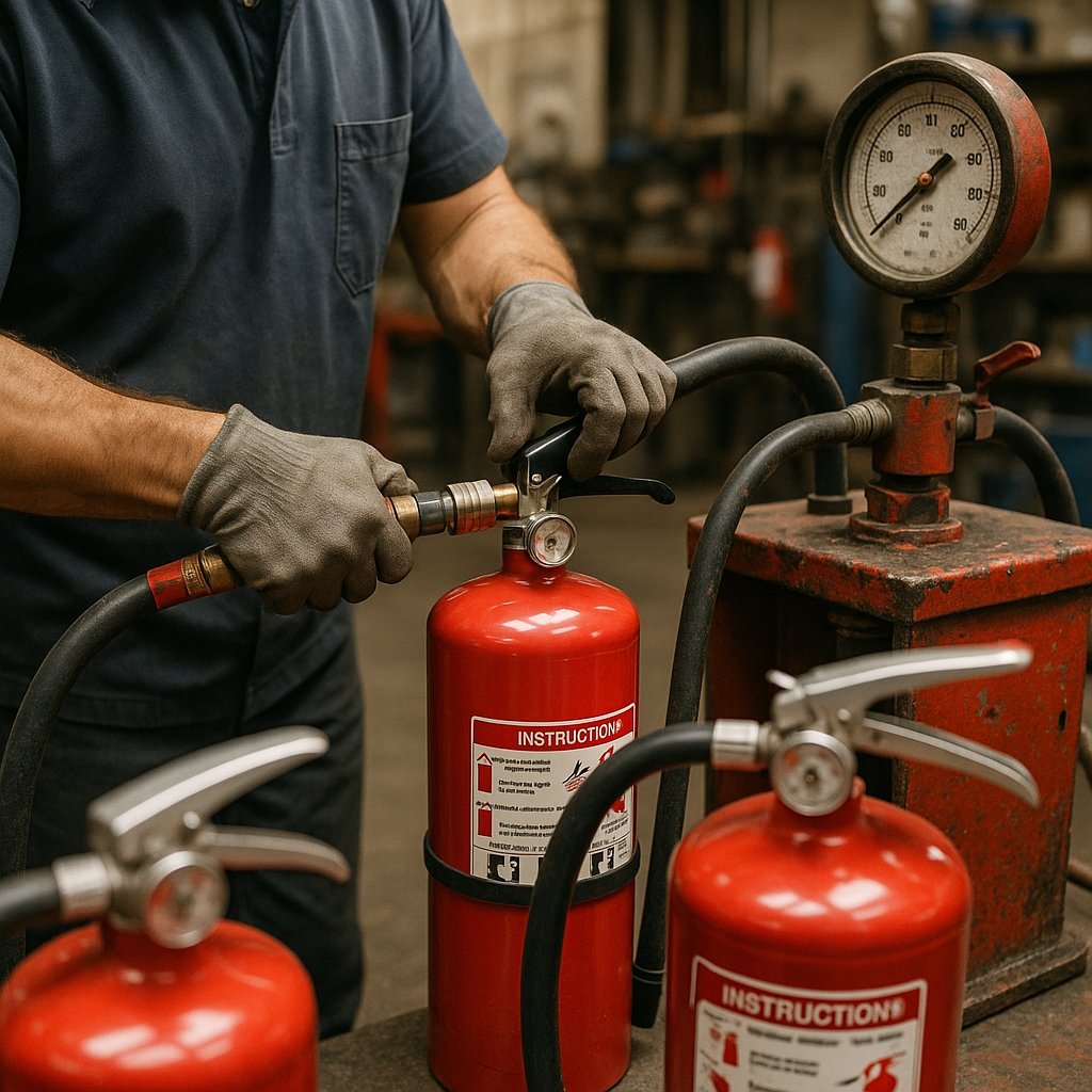 Refilling Of Fire Extinguishers